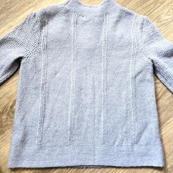 LC By Lauren Conrad  Crochet Sweater Sz S Shimmer Threading Scallop Neck - Picture 2 of 5